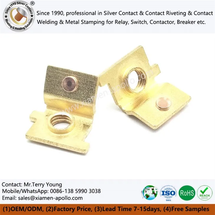 Mässingsstämpel Silverkontakt nitat