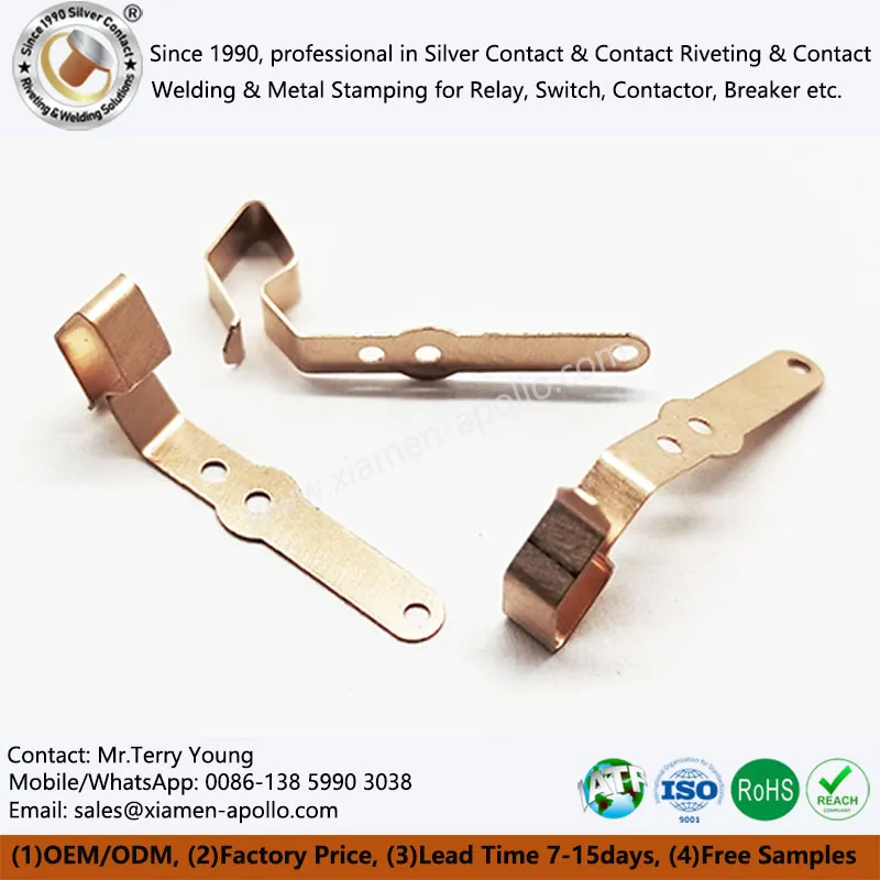 Kopparstämplade komponenter för strömbrytare