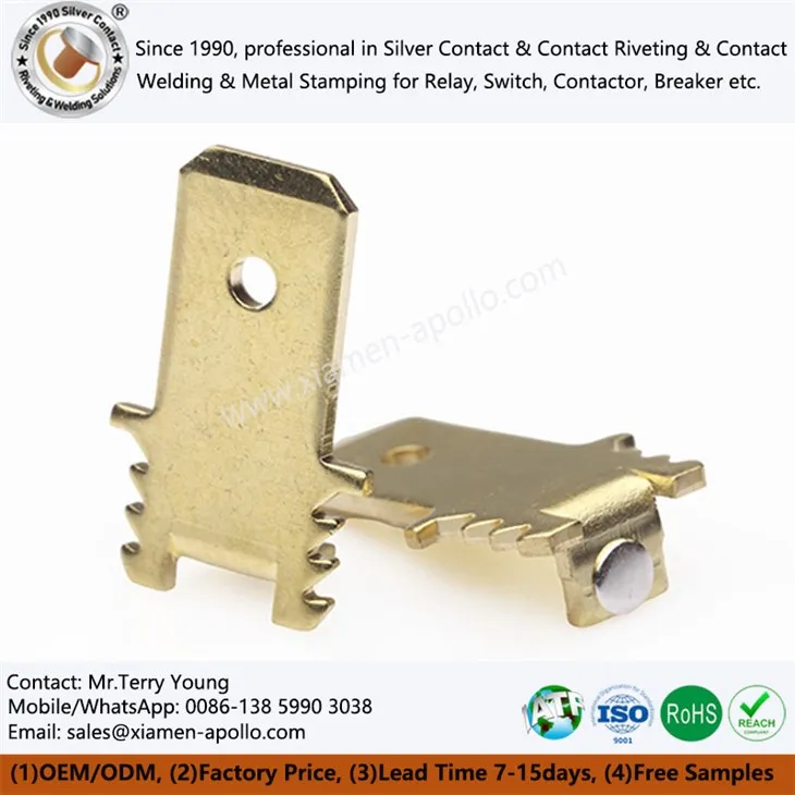 Elektrisk mässingsmetallstämpel för sockelbrytare