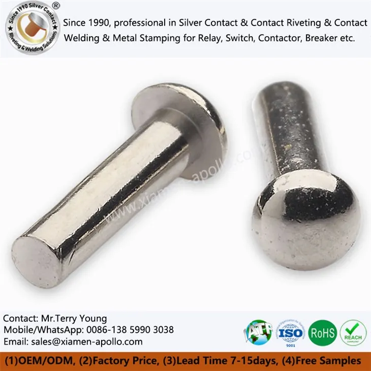 Nickelpläterade kopparkontakter