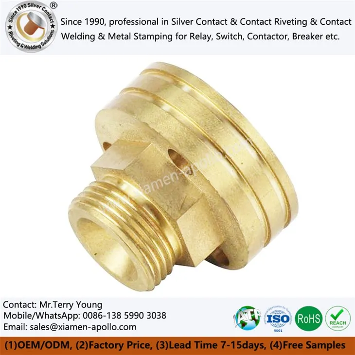 Precision mässing CNC -delar