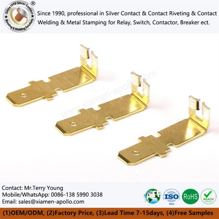 Brass Sheet Metal Parts Terminal Brass Sheet Metal Parts Terminal