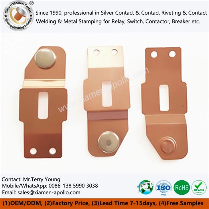 Riveted Contact Copper Stamping Assembly Riveted Contact Copper Stamping Assembly