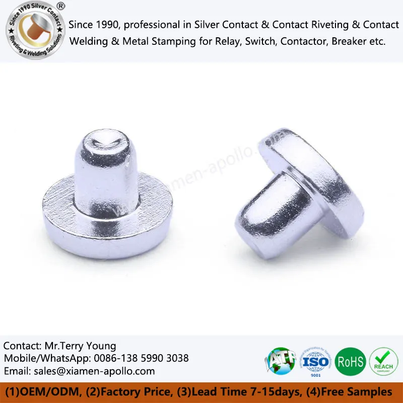 Silverpläterade kopparkontakter