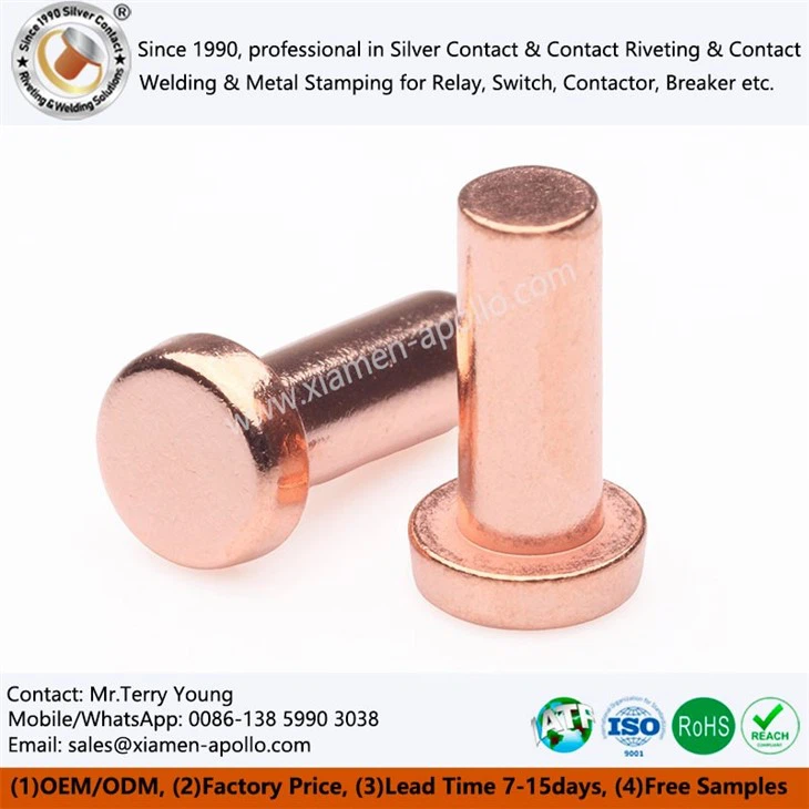 Solid Copper Contact Rivet
