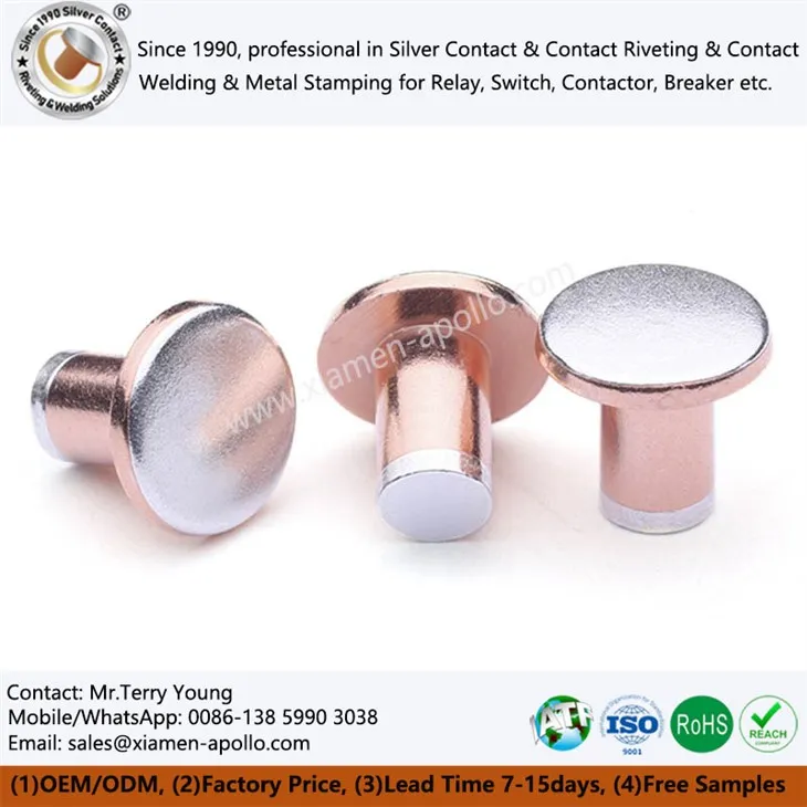 Tri-metallelektriska kontakter